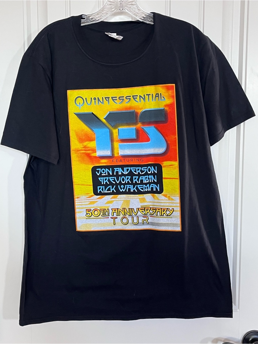 YES Band Quintessential 50th Anniversary Tour 2018 T-Shirt - Black Large New